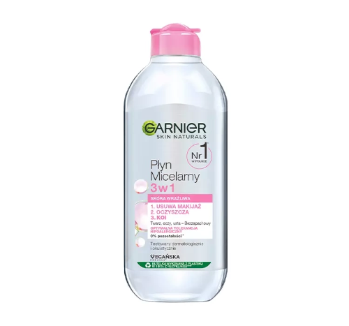 Zdjęcie produktu: Garnier Skin Naturals Płyn micelarny 3w1 skóra wrażliwa 400 ml