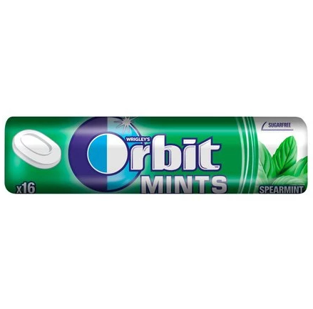 Zdjęcie produktu: Orbit Spearmint Mints Cukierki bez cukru 28 g (16 cukierków)
