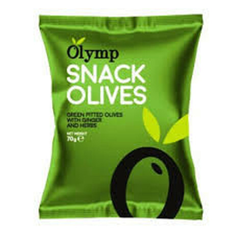 Zdjęcie produktu: OLYMP - Snack z zielonych oliwek z imbirem i ziołami 70 g