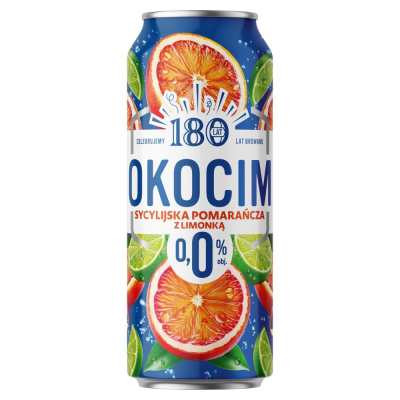 Zdjęcie produktu: Okocim Mix piwa bezalkoholowego z lemoniadą sycylijska pomarańcza z limonką 500 ml