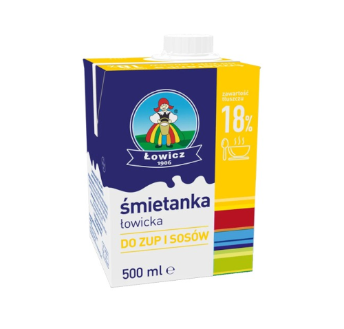 Zdjęcie produktu: Łowicka Śmietanka UHT 18% 500ml