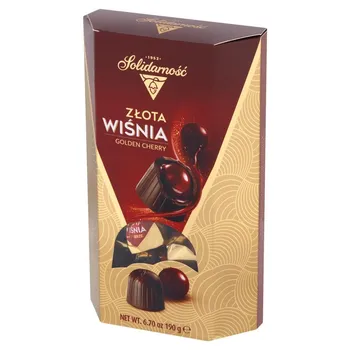 Zdjęcie produktu: Solidarność Złota Wiśnia w likierze Czekoladki 190 g