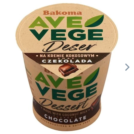 Zdjęcie produktu: Bakoma Ave Vege Deser na kremie kokosowym smak czekolada 150 g