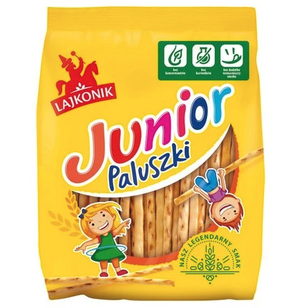 Zdjęcie produktu: LAJKONIK Junior Paluszki o smaku waniliowym 180 g