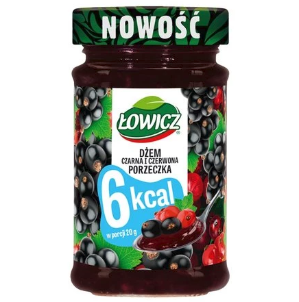 Zdjęcie produktu: ŁOWICZ Dżem czarna i czerwona porzeczka 200 g