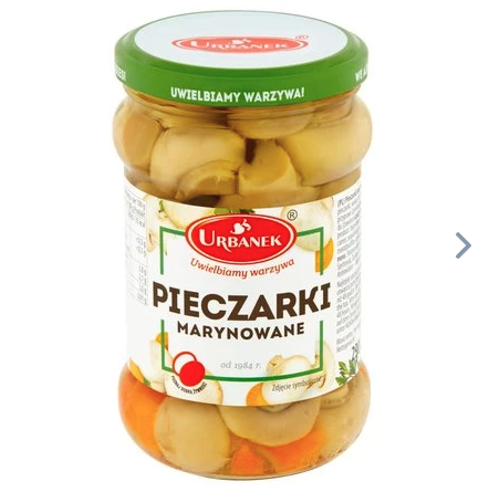 Zdjęcie produktu: Urbanek Pieczarki marynowane 290 g