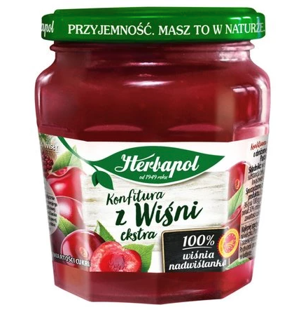 Zdjęcie produktu: Herbapol Konfitura extra z wiśni o obniżonej zawartości cukru 240 g