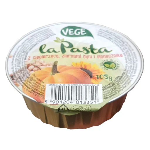 Zdjęcie produktu: Drosed Pasta z ciecierzycą i ziarnami dyni i słonecznika 105g