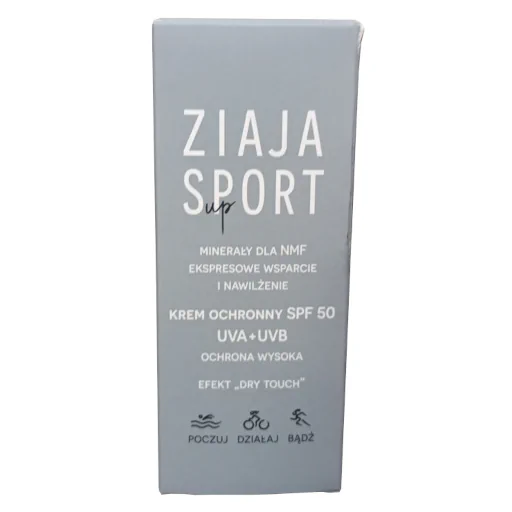 Zdjęcie produktu: Ziaja Sport Krem ochronny do twarzy SPF 50 UVA+UVB 50ml