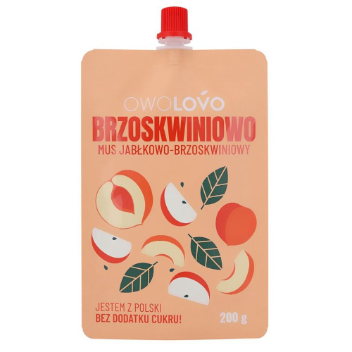 Zdjęcie produktu: MUS JABŁKOWO-BRZOSKWINIOWY OWOLOVO, 200G