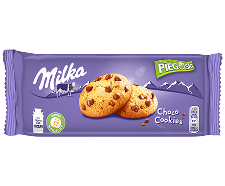 Zdjęcie produktu: Milka Pieguski Choco Cookie Ciasteczka z kawałkami czekolady mlecznej z mleka alpejskiego 135 g