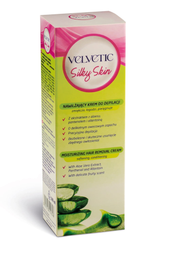 Zdjęcie produktu: VELVETIC SILKY SKIN Krem do depilacji z pantenolem i aloesem 100 ml