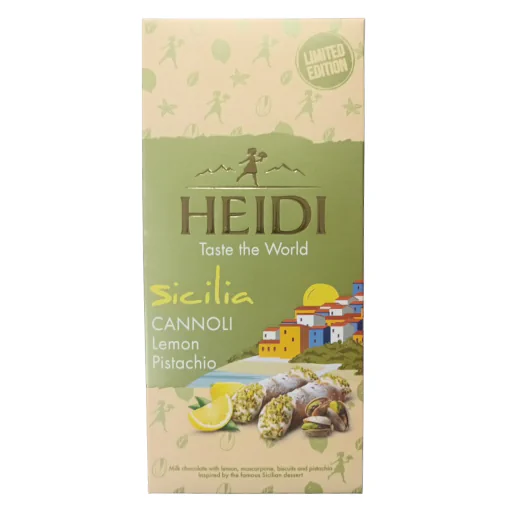 Zdjęcie produktu: HEIDI Czekolada z cytryną, mascarpone, ciasteczkami i pistacjami 80g
