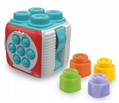 Zdjęcie produktu: Clemmy 17902 Kostka Sensoryczna dla maluszka 6m+ Clementoni Miękkie Klocki