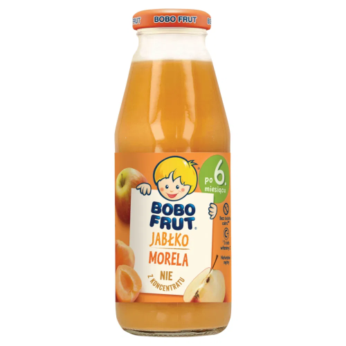 Zdjęcie produktu: BOBO FRUT Nektar owocowy jabłko morela dla niemowląt po 6. miesiącu 300 ml