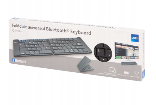 Zdjęcie produktu: LAB31 - BEZPRZEWODOWA SKŁADANA MINI KLAWIATURA BLUETOOTH 5.1