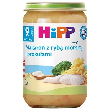 Zdjęcie produktu: HiPP Makaron z rybą morską i brokułami,, po 9. miesiącu